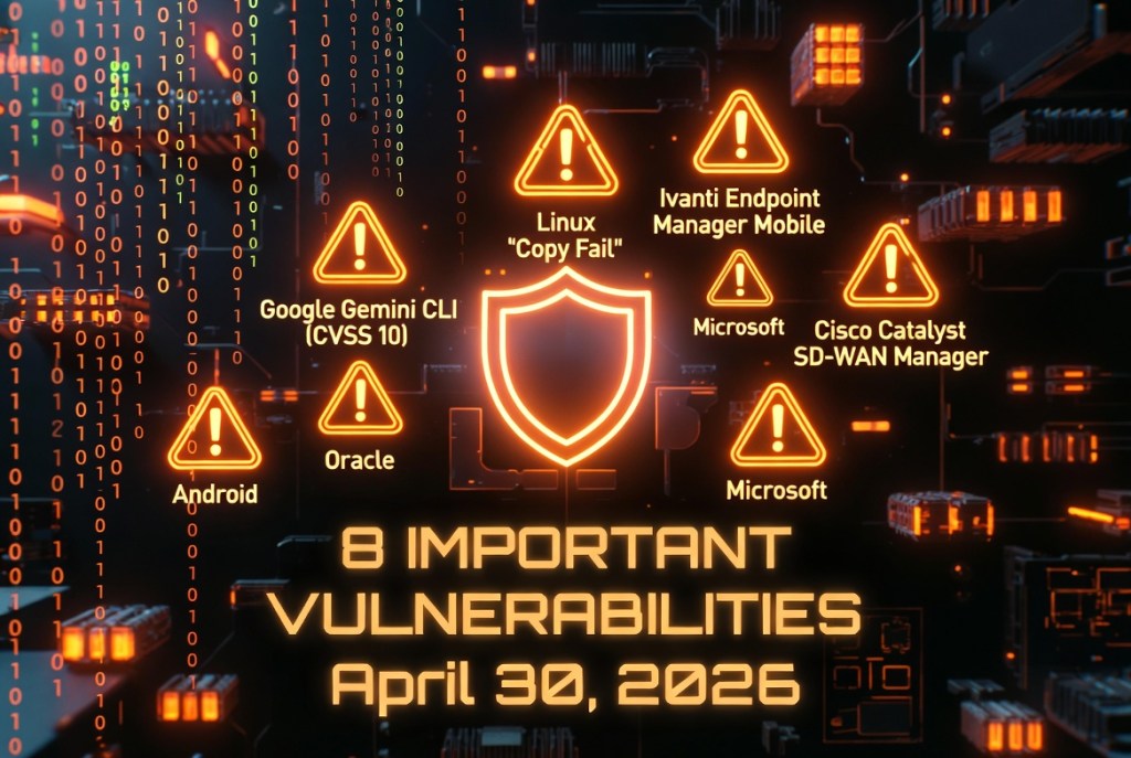 Vulnerabilities that need attention as of April 30, 2026